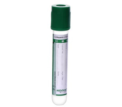 Nidovac™ Heparin Tube (Li / Na – Heparin) Green Cap